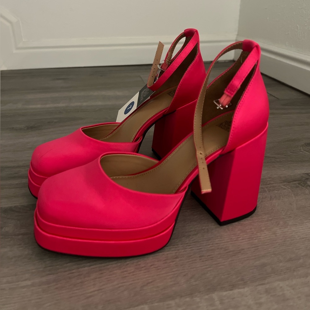 Wild Fable Pink Platform Heels, Satin, Women’s Size 7